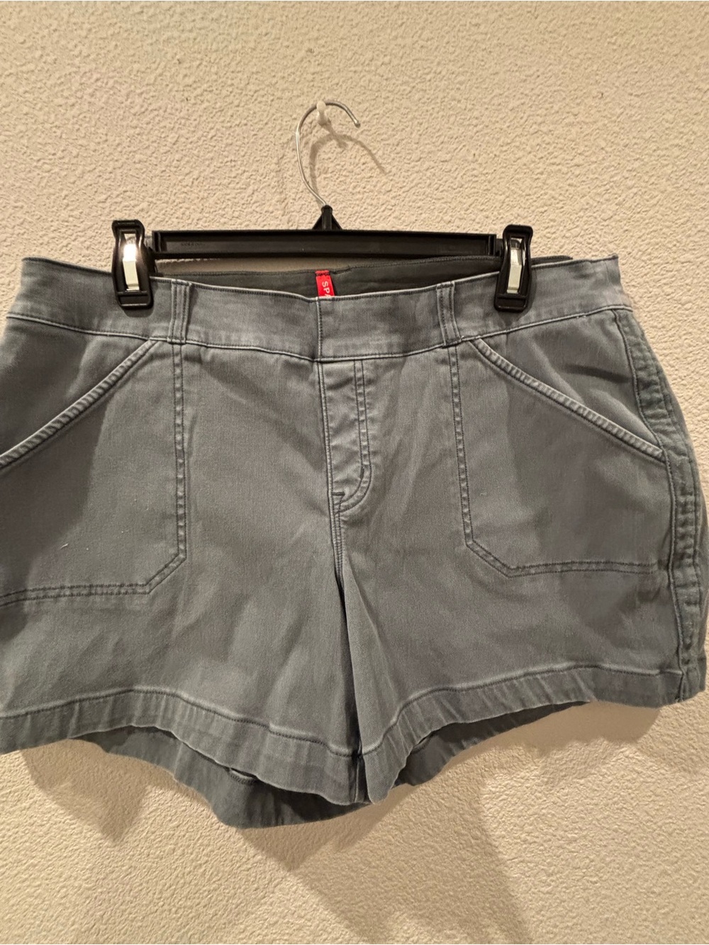 SPANX Slate Blue Utility Jean Shorts